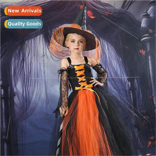 Europe Halloween children wch long dress cosplay wch dress m