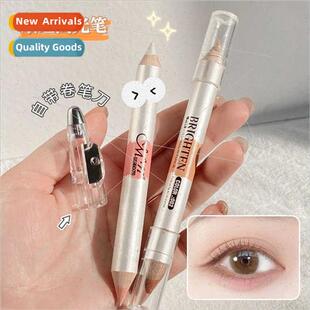 Dual-ended lkworm Pen Highlighting 2-in-1 outline eyes face