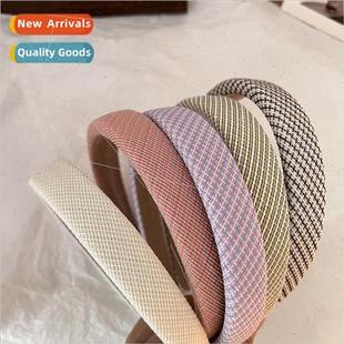girl out cloth Sponge hair sweet plaid acc headband