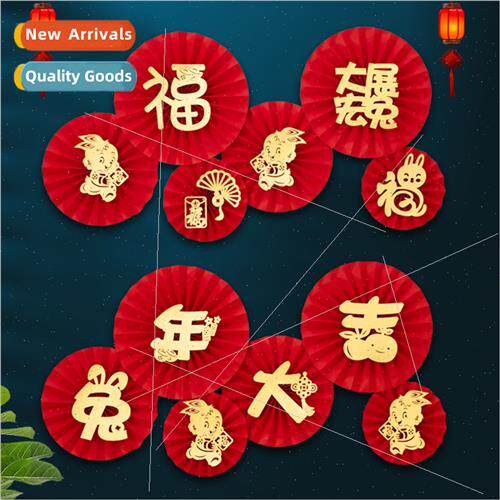 2023 Paper Fan Flower Hanging Decoration Indoor ving Room Ma