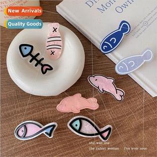 dry acrylic girl acetic clips hair fish small heart cute new