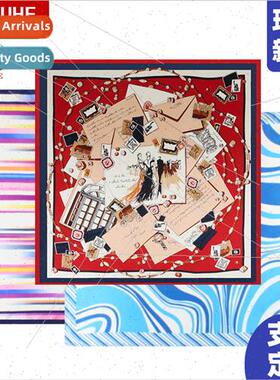 2024 new silk silk scarf square ladies silk scarf small squa