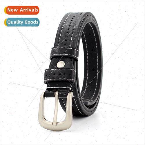 Female silver pin buckle jeans belt Korean casual decorative
