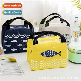 Cute cartoon aluminum foil insulated lunch box bag students