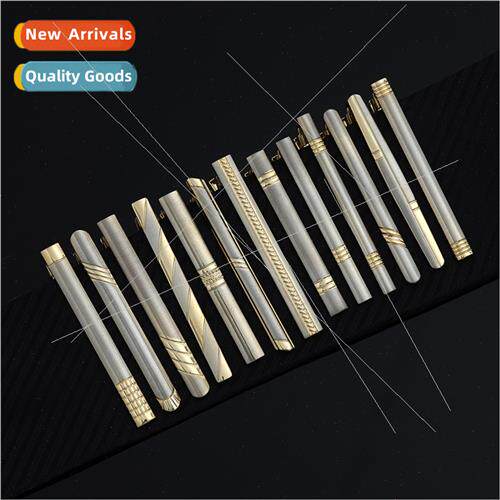 Men mple lver Narrow Tie Clip 28 Personalized Two-tone Gold