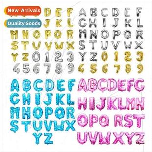 inch gold Wedding letters balloon silver alumi decoration
