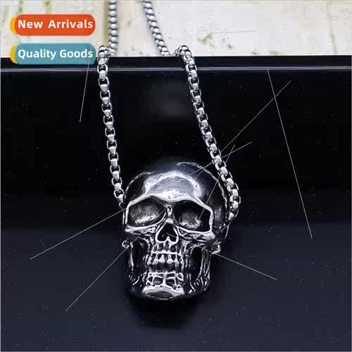 Alloy pendant niche retro skull necklace hipster men collarb
