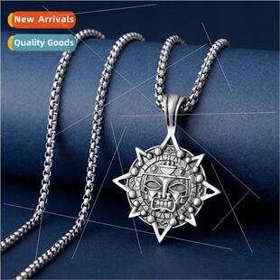 Ya Aztec Sun Vintage Pendant Europe Men Necklace Personalize