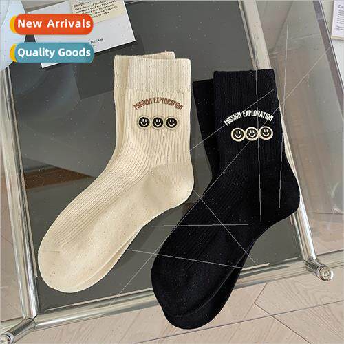 socks female 2023 fall new hot stamping letters low walk smi