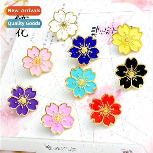 Micro Badge Japanese Cute Cartoon Cherry Blossom Brooch Pin