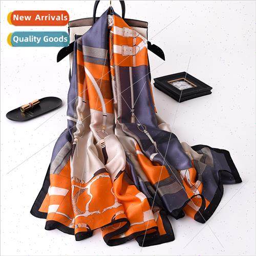 Europe Uned States chain silk scarf female spring fall  Yang