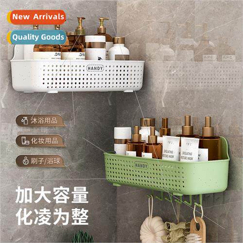 No-hole bathroom toilet shelf wall-mounted toilet mirror sin