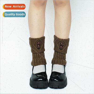 Autumn winter women boot covers short sockliner wool knting