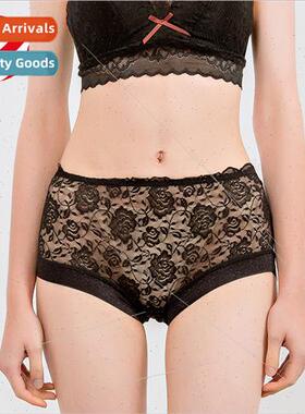 Summer new silk triangle panties female sensual lace mid-wai