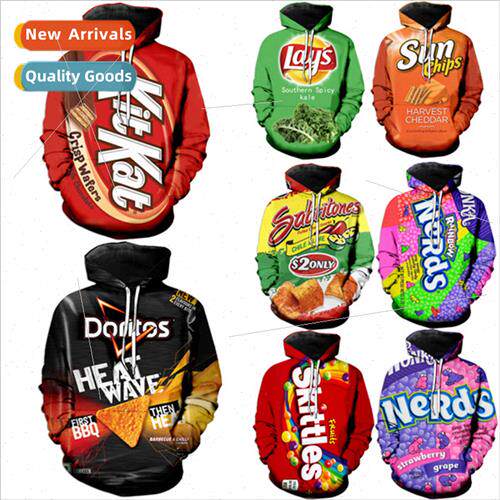 New Stylish Fun 3D Hoodie Ritz Wonderful Crispy Corner Hip H