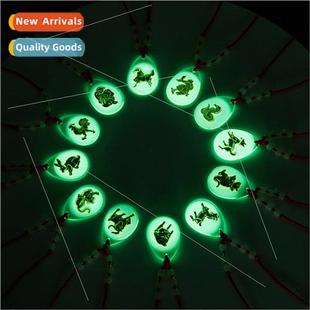 Fashion mple Animal Zodiac Faux Necklace Teardrop Cry minous