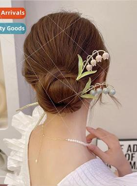 Suzuran hairpin simple modern sense metal hairpin girls pill