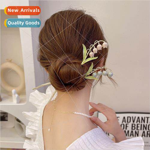 Suzuran hairpin simple modern sense metal hairpin girls pill
