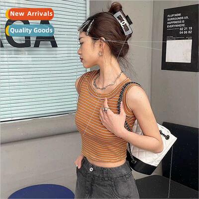 2024 summer new striped undershirt women inner suspenders sl