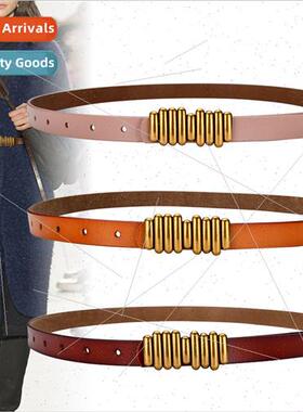 Cowhide Women Thin Belt Avant-garde Sweater Decoration Hundr