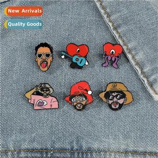 plush cartoon funny Bad metal pin anime badg Bunny