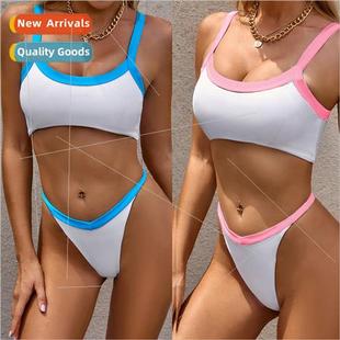 Tie Swimsu Bikini Womens YW1 Sexy Spl Printed Europe Spliced