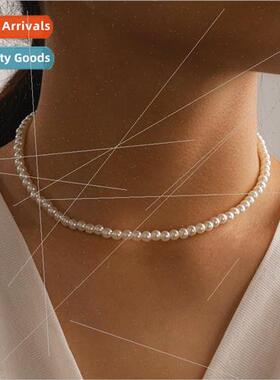 Korea fashion card necklace multi-size pearl necklace hundre