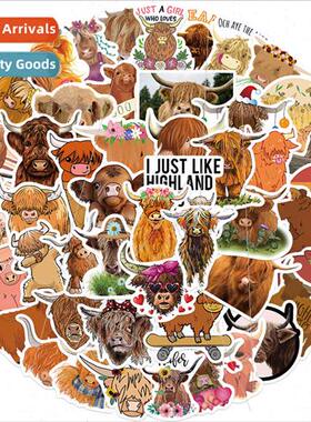 50 cartoon animals plateau cow graffiti stickers decorative