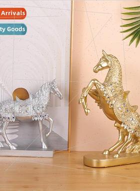mple gold horse ornament bookcase partion collection bookcas
