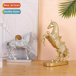mple gold horse ornament bookcase partion collection bookcas