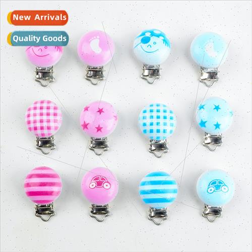 x Cartoon Printed Pacifier Clip Pentagram Pirate Foot Printe