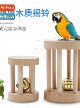 Wooden hamster parrot squirrel toys rattles gnawing toys gri