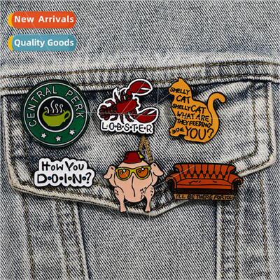 American drama old friends brooch cartoon cute lobster sofa