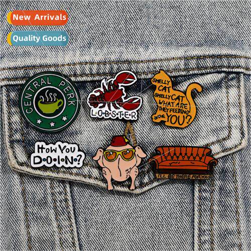 American drama old friends brooch cartoon cute lobster sofa