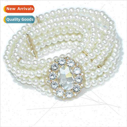 Ladies Pearl Wide Belt Women Sweet Temperament Pearl Stch Wi