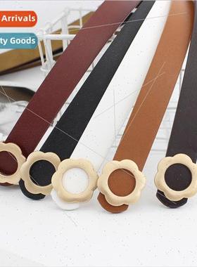 Women versatile jeans belt ins belt student decorative flowe