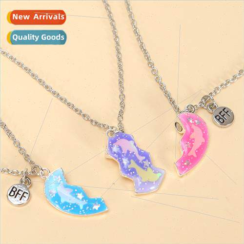Friends Kids Necklace Set 3 Love Splicing Creative Dolphin M