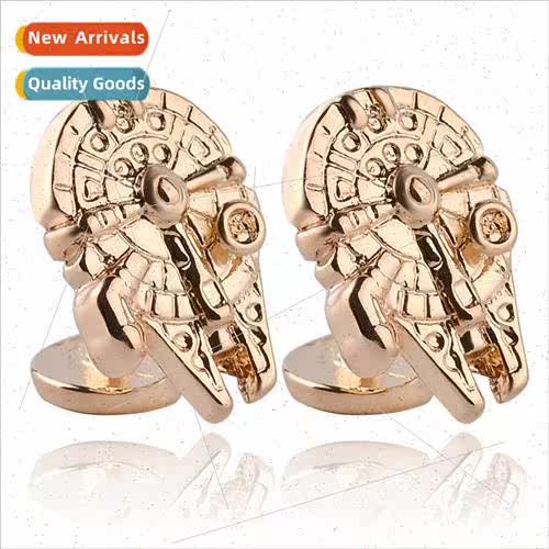 Europe high-grade French Star Wars alloy spaceship cufflinks