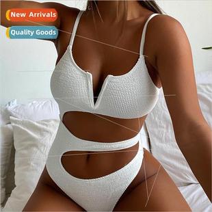 Bikini LZ57 One piece Sexy Out Neck Womens Swimsu Hollow