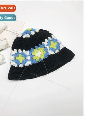 ageing retro French crochet hollow fisherman hat children br