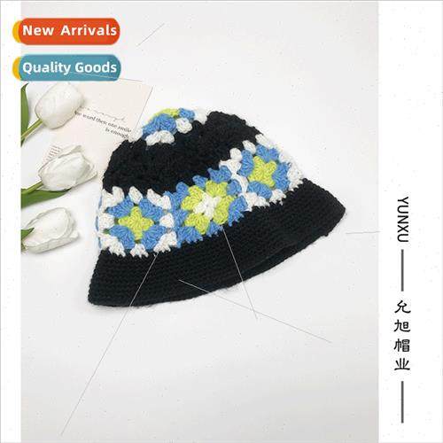 ageing retro French crochet hollow fisherman hat children br