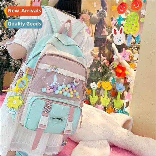 Schoolbag girls cute hanging children fresh ins wind girls J