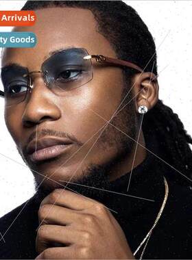 New fashion sunglasses men super clear rimless sunglasses oc