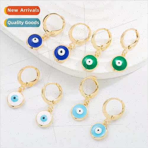 Europe new nd devil eye earrings earrings female copper gold