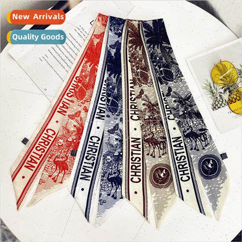 New decorative thin narrow long scarf female summer ~ wh clo