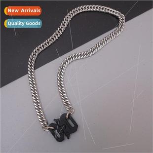 collarbone ins functional buckle new metal chain wind double