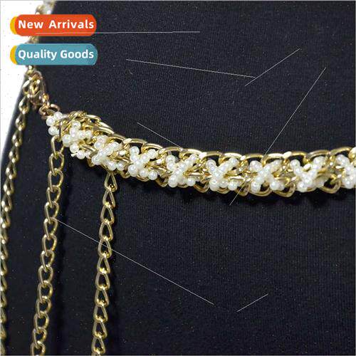 Korea new fresh sweet ladies pearl waist chain fashion pearl