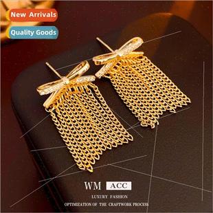 zirconia earrings fashion silver hundred bow niche needle