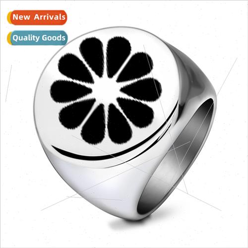mple Stainless Steel Glossy Laser Petal Ring Round 22MM Tani