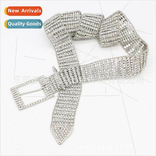 Europe Fashion Glass Drill Rhinestone Chain Metal Ladies Wai